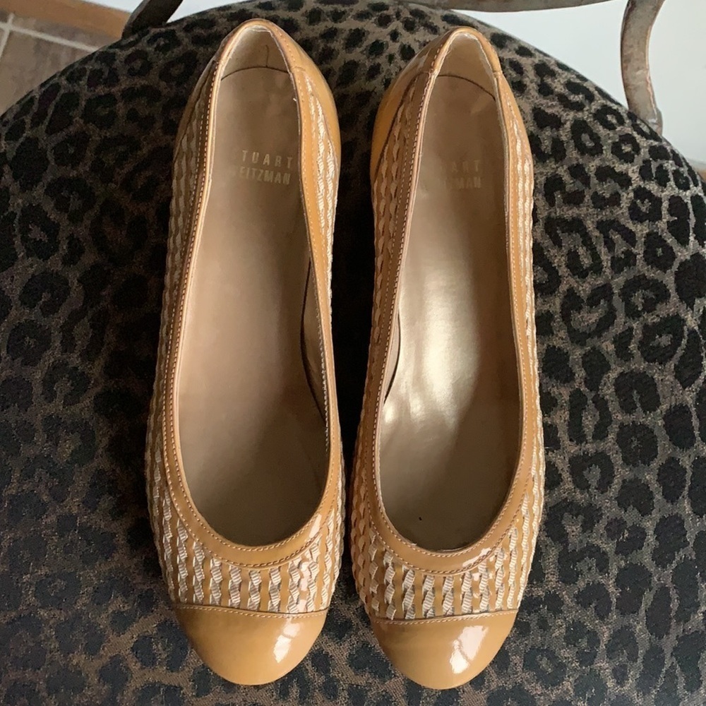 Stuart Weitzman Butterscotch Wedge Heels Size 6.5 - Picture 4 of 11